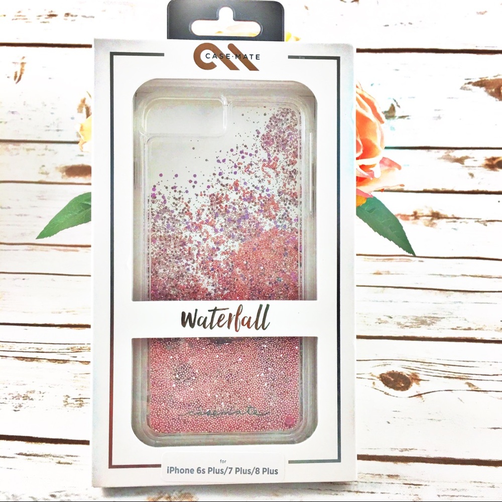 Casemate Pink Glitter Waterfall  iPhone Plus Case